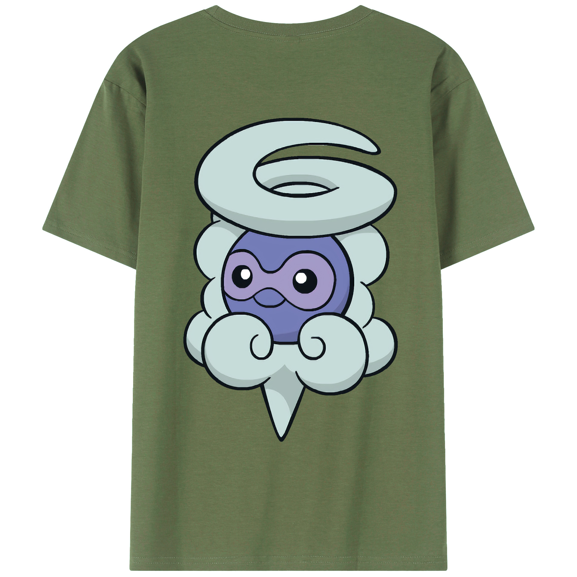 （画像用） ポケットモンスター Pokémon 綿100％ メンズ半袖Tシャツ（バックプリント） 通気性